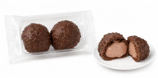 Crispy Chocolate Cream Puffs (2-pack)
