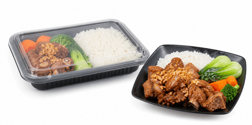 Crispy Garlic Ribs & Rice Meal