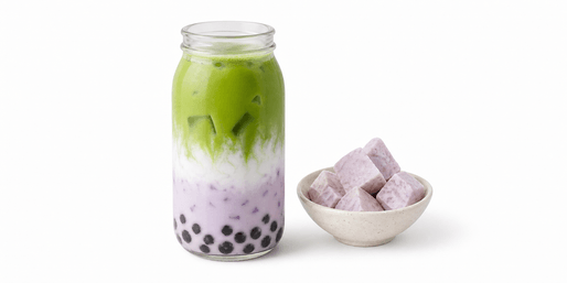 Matcha Taro Coconut Cream Drink